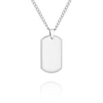 MENS SILVER ID NECKLACE