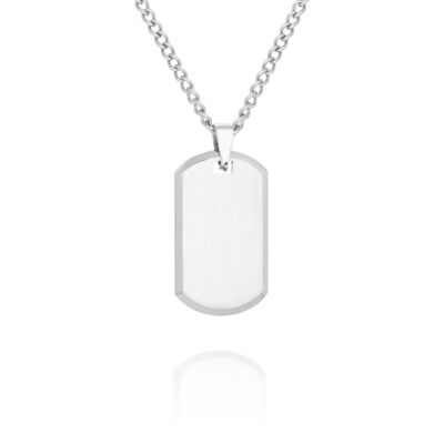 MENS SILVER ID NECKLACE