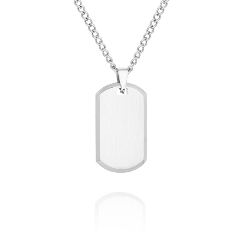 MENS SILVER ID NECKLACE