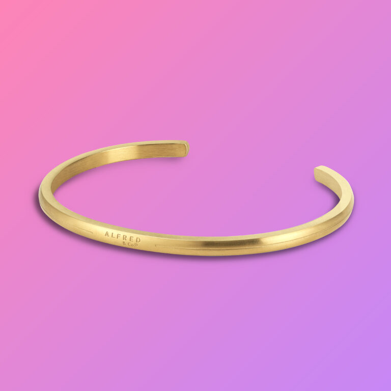 Mens Gold Cuff Bangle