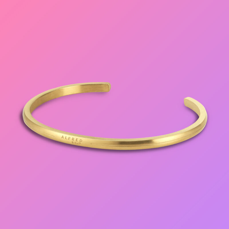 Mens Gold Cuff Bangle