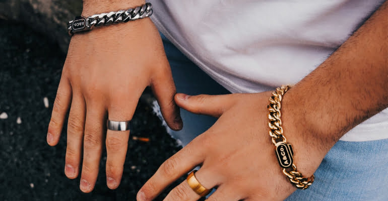 Picture showing how to wear men’s rings