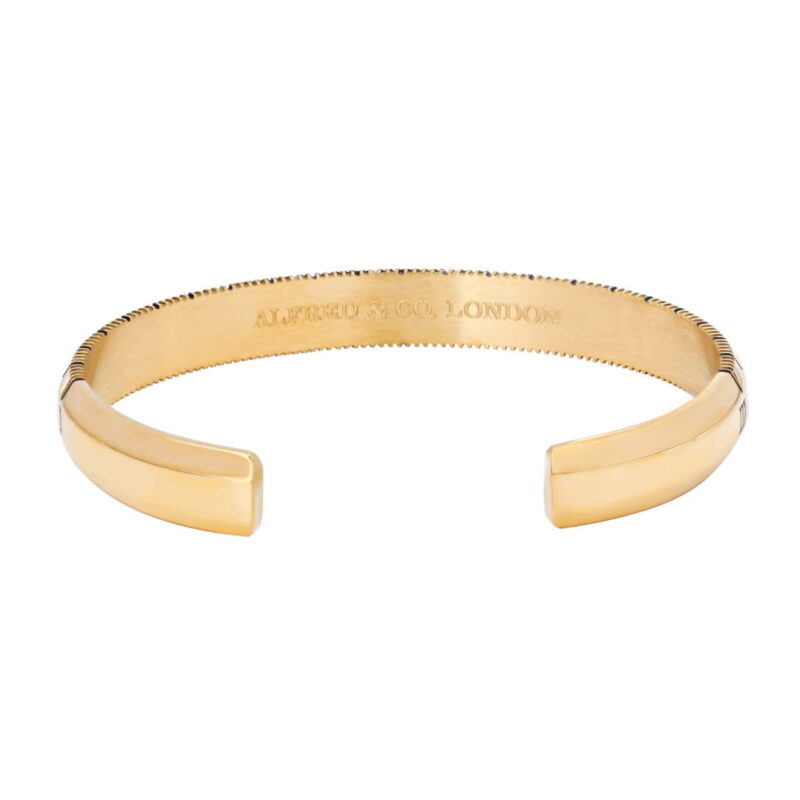 Gold Roman Numeral Bangle Cuff