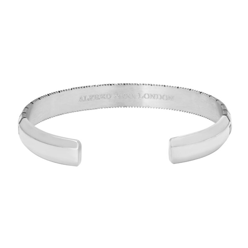 Silver Roman Numeral Bangle Cuff