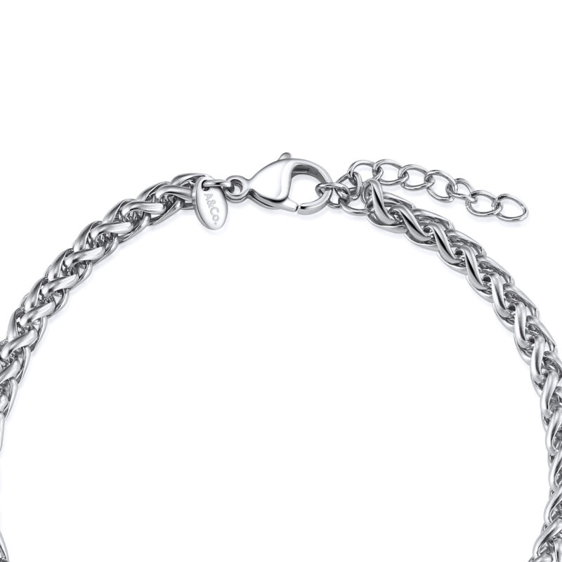 WHEAT BRACELET (SILVER) | 4MM WIDTH - Image 3