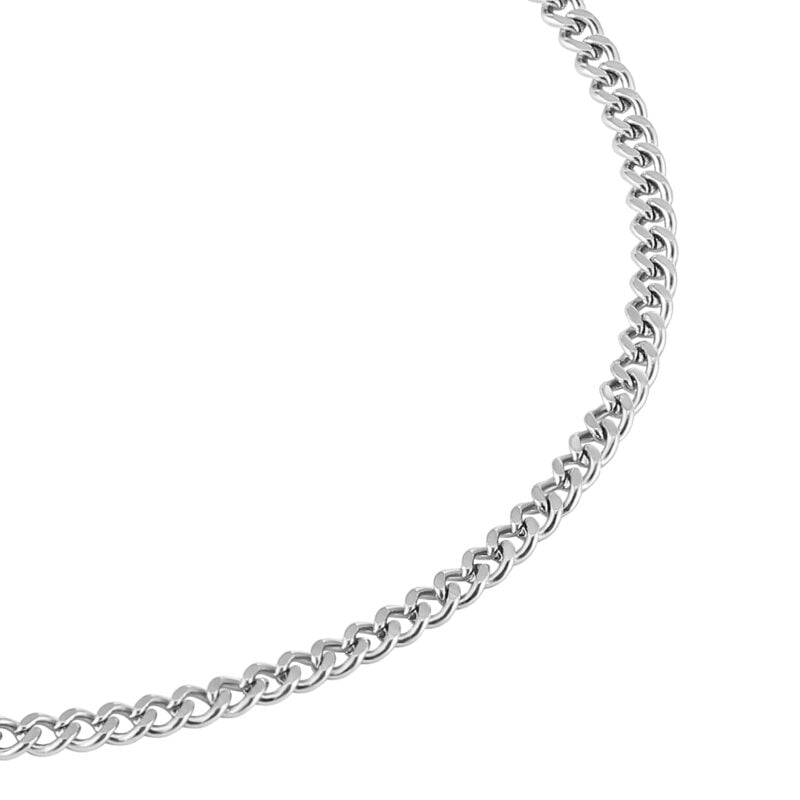 Thin Silver Curb Bracelet