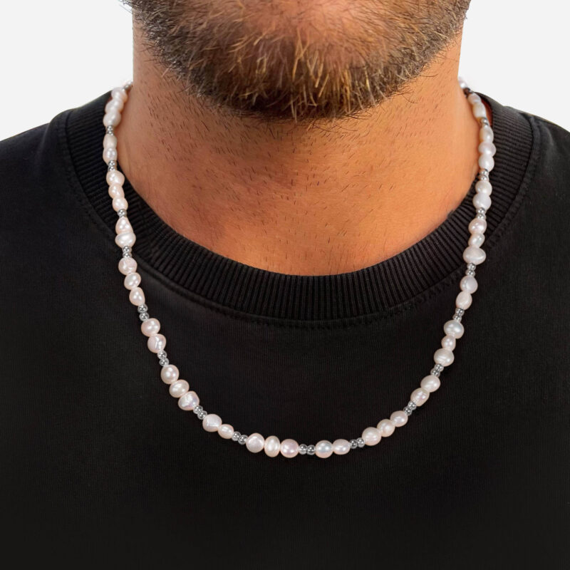 Mens Pearl Necklace