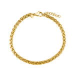 WHEAT BRACELET (GOLD) | 4MM WIDTH