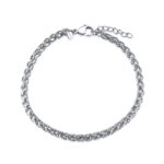 WHEAT BRACELET (SILVER) | 4MM WIDTH