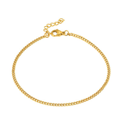 Mens Gold Bracelet Curb