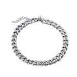Curb Bracelet (Silver) | 7mm Width | ice©