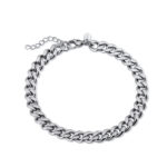 Curb Bracelet (Silver) | 7mm Width | ice©
