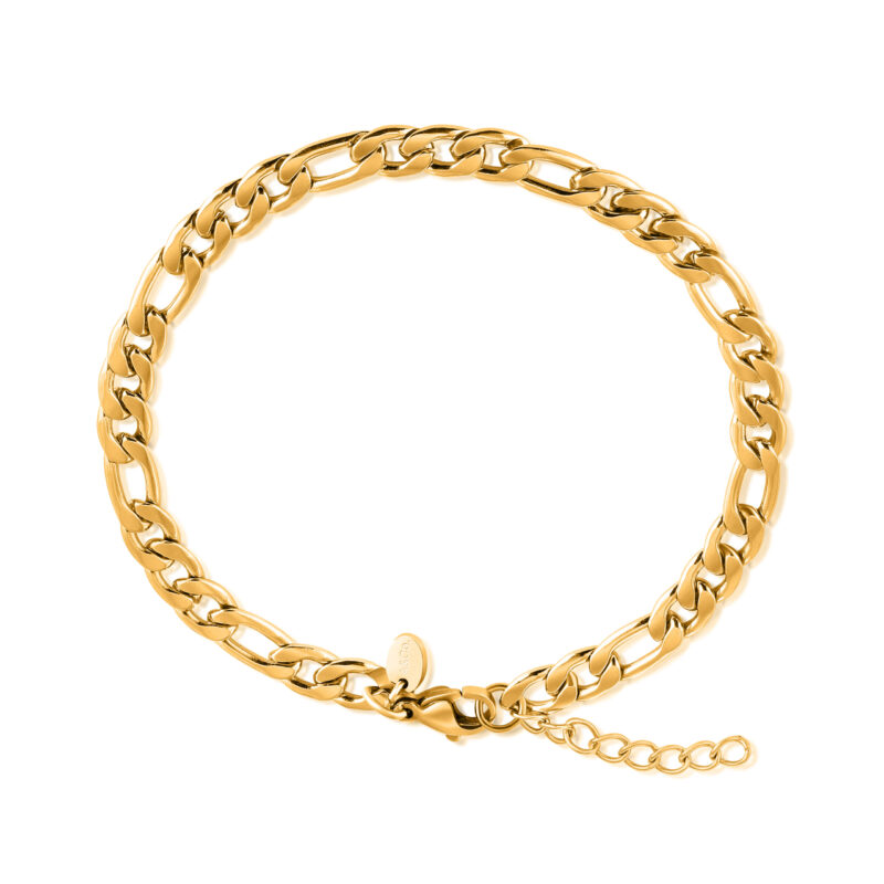 Mens Gold Figaro Bracelet