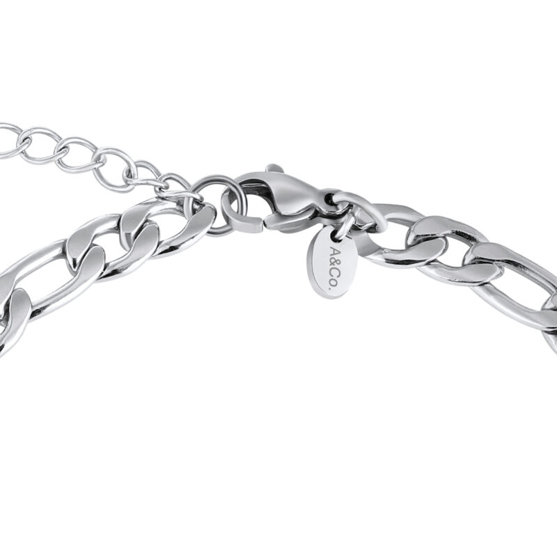 Mens Silver Figaro Bracelet