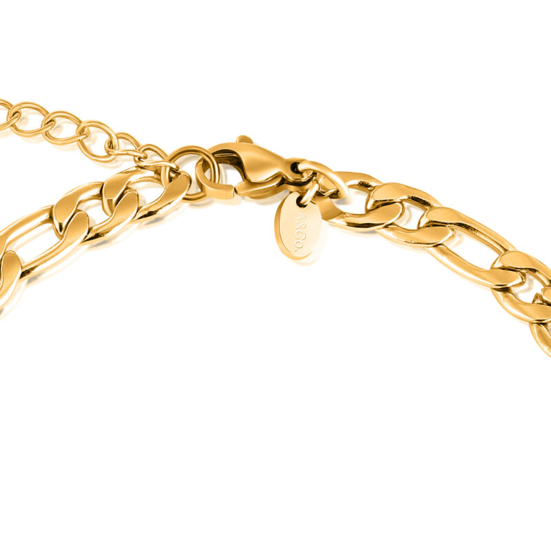 Mens Gold Figaro Bracelet