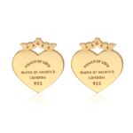 Crowned Heart "Power of Love" Stud Earrings | Gold-TONE