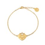 Crowned Heart "Power of Love" Bracelet | Gold-TONE