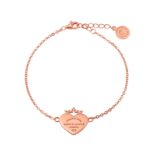 Crowned Heart "Power of Love" Bracelet | Rose Gold-TONE
