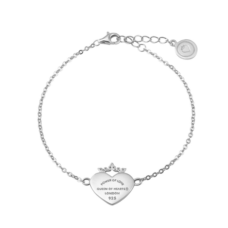 Crowned Heart "Power of Love" Bracelet | Silver