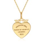 Crowned Heart "Power of Love" Pendant Necklace | Gold-TONE