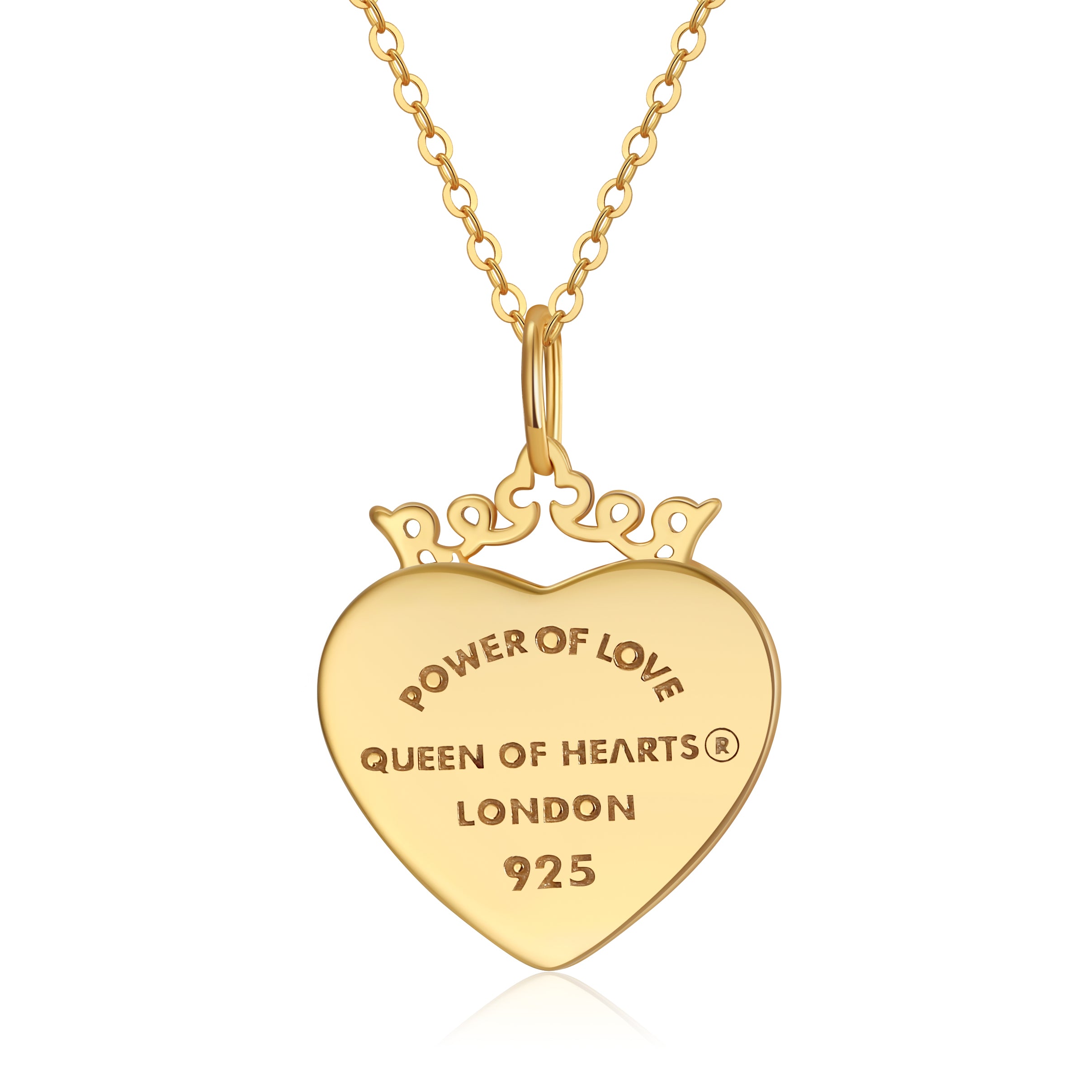 Buy Queen of Hearts Card Necklace Gold Necklace for Women Pendant Necklace  Necklace Statement Necklace Gift for Her Gift for Women Online in India -  Etsy