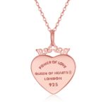 Crowned Heart "Power of Love" Pendant Necklace | Rose Gold-TONE
