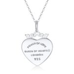 Crowned Heart "Power of Love" Pendant Necklace | Silver