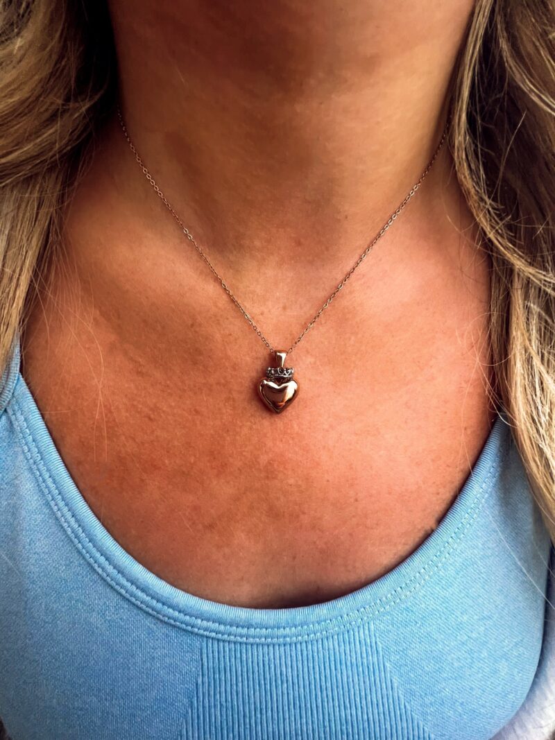 Heart Necklace Rose Gold