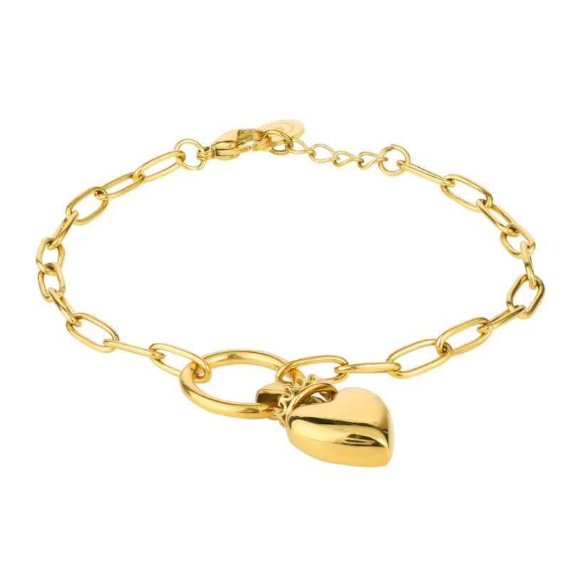 Crowned Heart Bracelet | Gold - Image 4