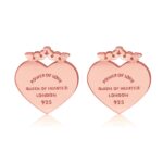 Crowned Heart "Power of Love" Stud Earrings | Rose Gold-TONE