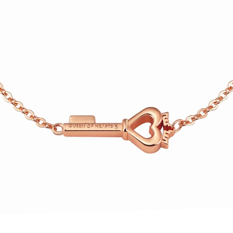 Crowned Heart Key Bracelet | Rose Gold - Image 3
