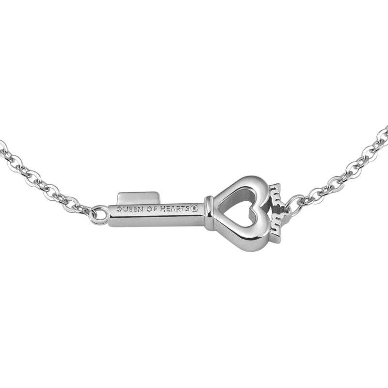 Crowned Heart Key Bracelet | Silver - Image 3
