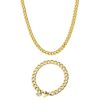 Cuban Chain & Bracelet Set (GOLD) 9MM WIDTH