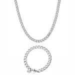 Cuban Chain & Bracelet Set (SILVER) | 9MM WIDTH | ALPHA