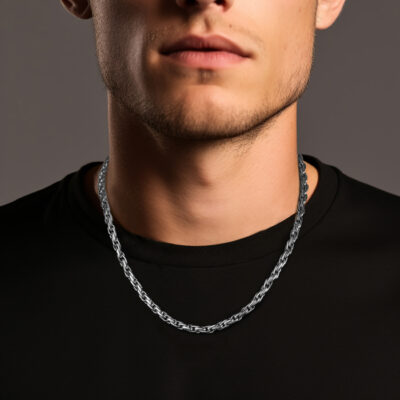 Silver Twist Chain Necklace