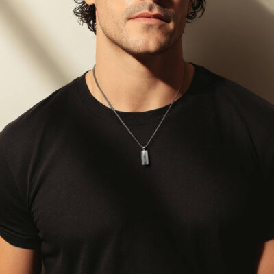 Silver Octagon UFC Pendant Necklace