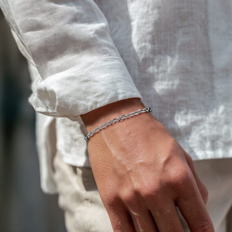 Anchor Bracelet (Silver) | Ocean | 5mm Width - Image 2