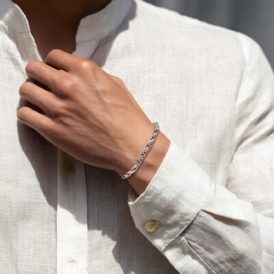 Silver Twist Bracelet 5mm