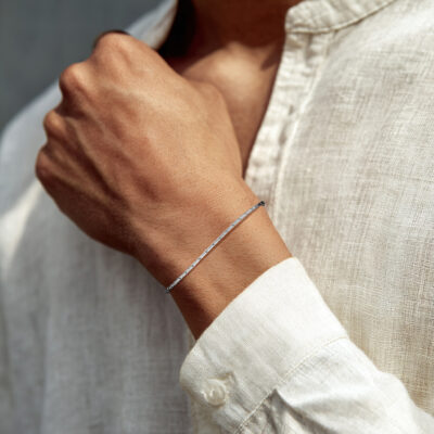 Silver Bamboo Bracelet 2mm