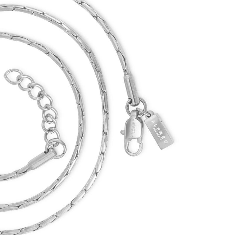 Thin Silver Necklace Chain Bamboo