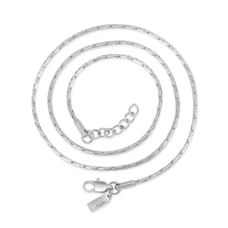 Thin Silver Necklace Chain Bamboo