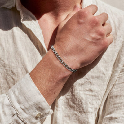 Silver Cuban Bracelet 6mm