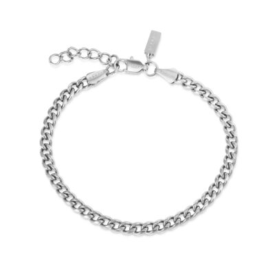 Silver Cuban Bracelet 4mm