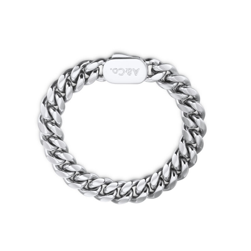 SILVER CUBAN BRACELET 10MM WIDTH