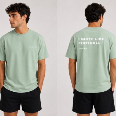 Green I Like Football T-Shirt