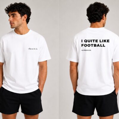 Men's White Football T-Shirt