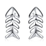 Fish Earrings Sterling Silver